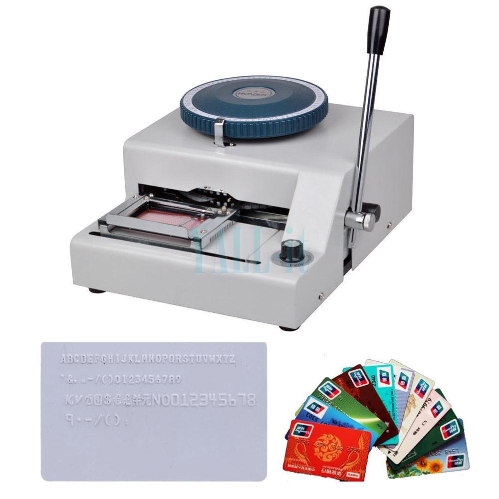 72 Character Letter Manual Embosser PVC Stamping Credit Card Embossing Machine